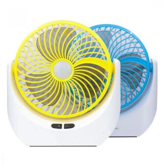 JOYKALY YG-729 Portable Rechargeable 8 Inches Fan with LED Ligh